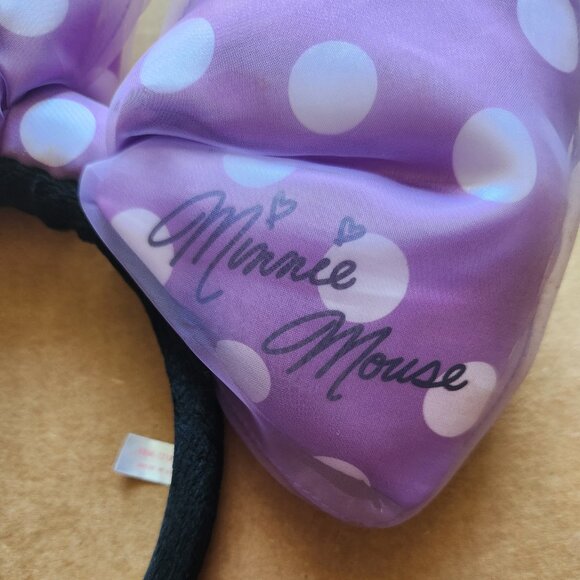 Tokyo Disney Resort Purple Bow Minnie Mouse Headband Japan Disneyland Kawaii - Picture 3 of 4